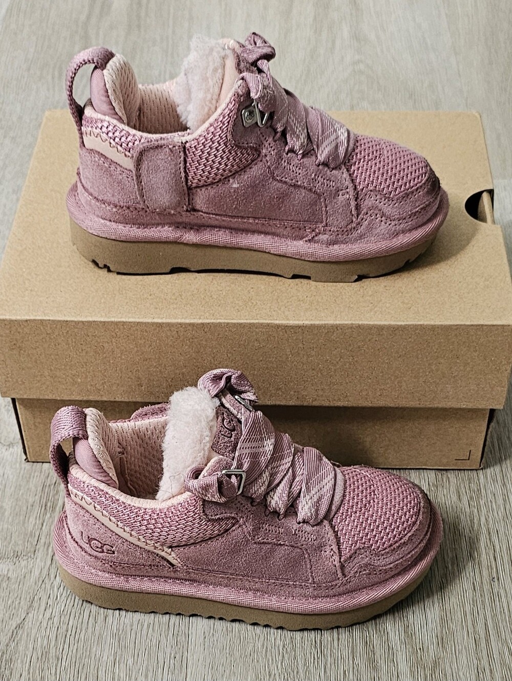 UGG T Lowmel Pink Dawn Toddler Girls Sneakers Size 8 US 7 UK 25 EU With Box